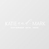 Custom Elegant Just Married Car Wedding Banner Fensteraufkleber (Blatt)