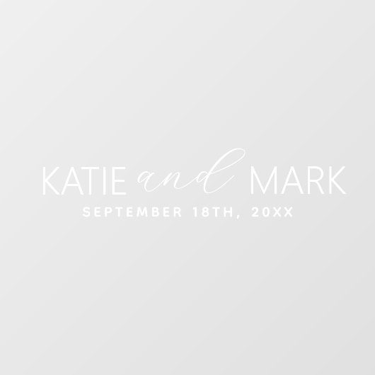 Custom Elegant Just Married Car Wedding Banner  Fensteraufkleber (Blatt)