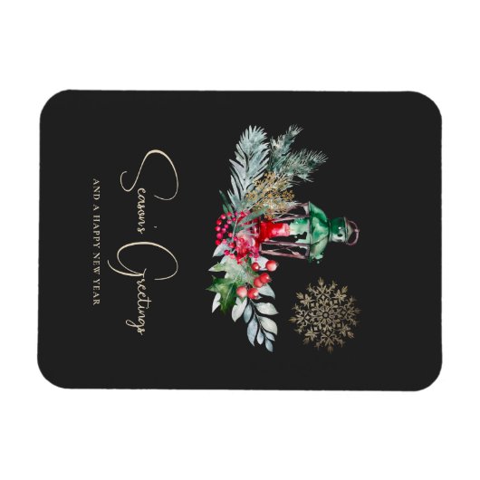 Custom Elegant Lantern Minimalistisches Skript Wei Magnet (Horizontal)