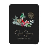 Custom Elegant Lantern Minimalistisches Skript Wei Magnet (Vertikal)