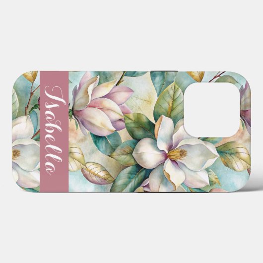 Custom Elegant Magnolias Case-Mate iPhone Hülle (Rückseite (Horizontal))
