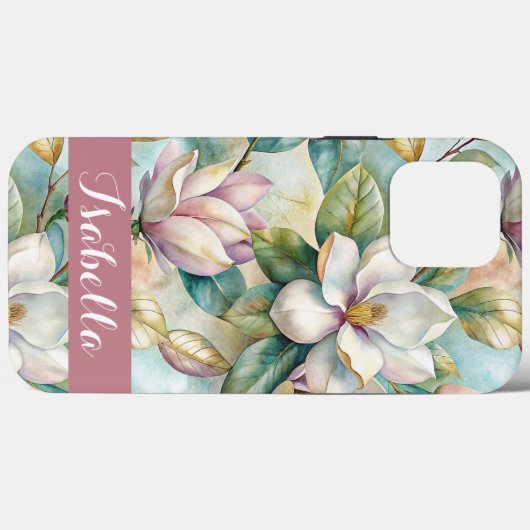 Custom Elegant Magnolias Case-Mate iPhone Hülle (Rückseite (Horizontal))