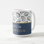 Custom Elegant Marine Oysters Kaffeetasse (VorderseiteRechts)