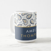 Custom Elegant Marine Oysters Kaffeetasse (Vorderseite Links)