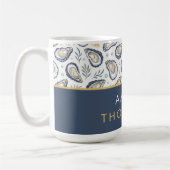 Custom Elegant Marine Oysters Kaffeetasse (Links)