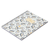 Custom Elegant Marine Oysters Notizblock (Linke Seite)