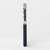 Custom Elegant Mediterranean Lemon Botanical Navy Case-Mate iPhone Hülle (Hinten/Links)