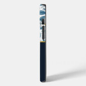Custom Elegant Mediterranean Lemon Botanical Navy Case-Mate iPhone Hülle (Rückseite / Links)