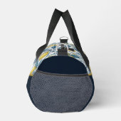 Custom Elegant Mediterranean Lemon Botanical Navy Duffle Bag (Rechts)