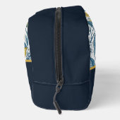 Custom Elegant Mediterranean Lemon Botanical Navy Waschbeutel (Rechts)