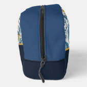 Custom Elegant Mediterranean Lemon Botanical Navy Waschbeutel (Rechts)