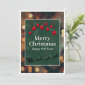 "Custom Elegant Mercury Christmas & New Year Card" Einladung (Stehend Vorderseite)