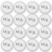 Custom Elegant | Minimal Business Initial Design  Aufkleber (Vorderseite)