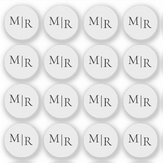 Custom Elegant | Minimal Business Initial Design Aufkleber (Vorderseite)