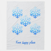 Custom Elegant Minimalistisch Geometric Snowflake  Fleecedecke (Vorderseite)