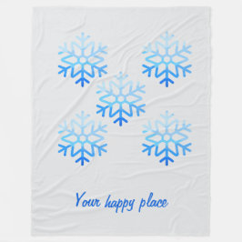 Custom Elegant Minimalistisch Geometric Snowflake  Fleecedecke