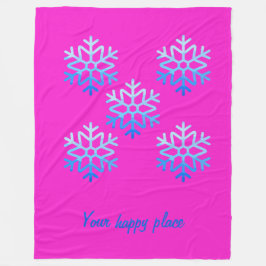 Custom Elegant Minimalistisch Geometric Snowflake  Fleecedecke