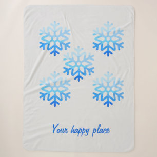 Custom Elegant Minimalistisch Geometric Snowflake Sherpadecke