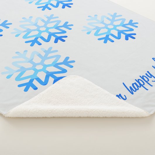 Custom Elegant Minimalistisch Geometric Snowflake  Sherpadecke (3/4)