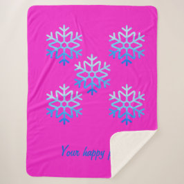 Custom Elegant Minimalistisch Geometric Snowflake  Sherpadecke