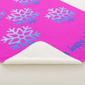 Custom Elegant Minimalistisch Geometric Snowflake Sherpadecke (3/4)