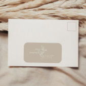 Custom Elegant Minimalistisch Taupe Wedding RSVP L Adressaufkleber