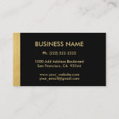 Custom Elegant Mit Monogramm Gold Black Initial 'B Visitenkarte (Rückseite)