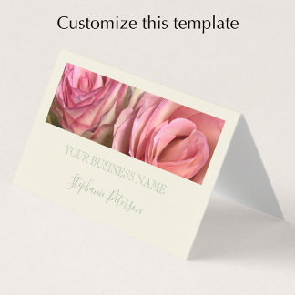 Custom Elegant Modern Sage Green Photo Template  Visitenkarten