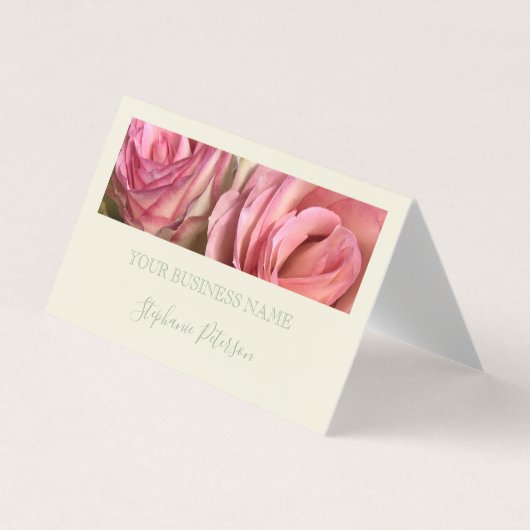 Custom Elegant Modern Sage Green Photo Template  Visitenkarten (Vorderseite)