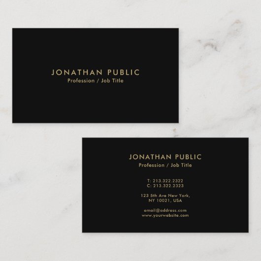 Custom Elegant Modern Template Create Your Own Visitenkarte (Vorne/Hinten)