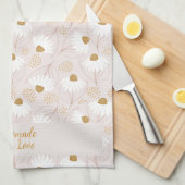 Custom Elegant Moderne Blumen Geschirrtuch (Viertel Falte)