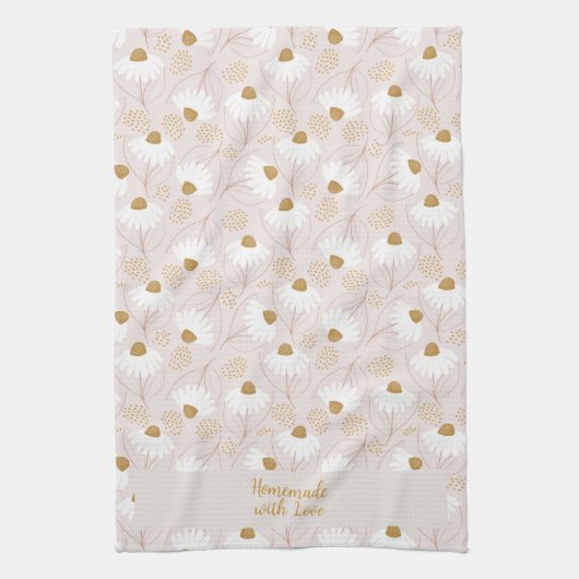 Custom Elegant Moderne Blumen Geschirrtuch (Vertikal)