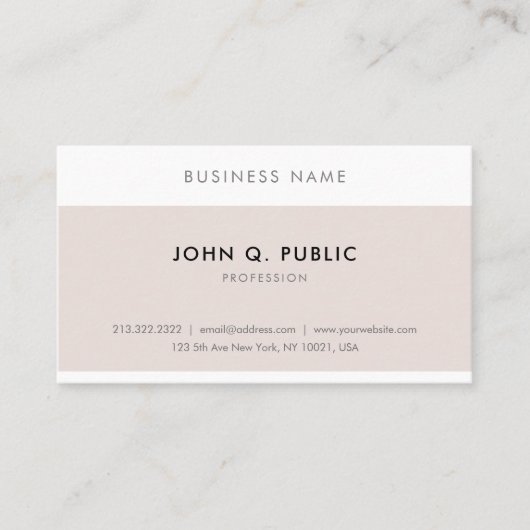 Custom Elegant Moderner Minimalistischer Beruflich Visitenkarte (Vorderseite)