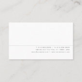 Custom Elegant Modernes, Berufliches Minimalistisc Visitenkarte (Rückseite)