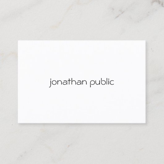 Custom Elegant Modernes, Minimalistisches Beruflic Visitenkarte (Vorderseite)
