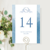 Custom, Elegant Monogram Blue Wedding