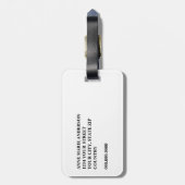 Custom Elegant Monogram Crest Gepäckanhänger (Rückseite vertikal)