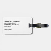 Custom Elegant Monogram Crest Gepäckanhänger (Rückseite horizontal)