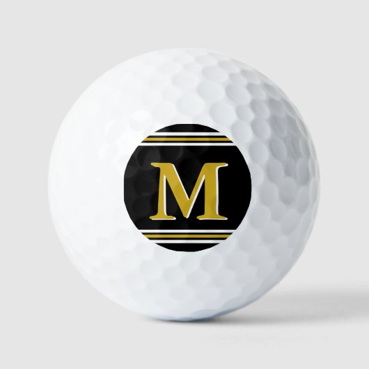 Custom Elegant Monogram Golfer Personalized Golfball (Vorderseite)
