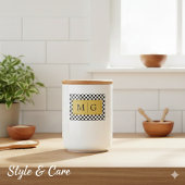 Custom Elegant Monogram Lebensmitteletikett