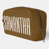 Custom Elegant Monogram Makeup Pouch for Her & Mom Waschbeutel (Rechte Ecke)