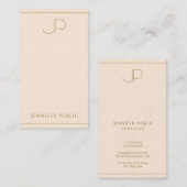 Custom Elegant Monogram Template Luxurious Thick Visitenkarte (Vorne/Hinten)