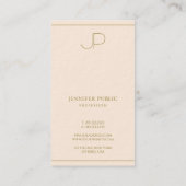 Custom Elegant Monogram Template Luxurious Thick Visitenkarte (Rückseite)