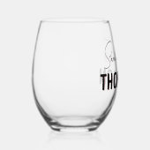 Custom Elegant Newly Weds Hochzeitstipendium Weinglas Ohne Stiel (Rechts)