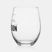 Custom Elegant Newly Weds Hochzeitstipendium Weinglas Ohne Stiel (Links)