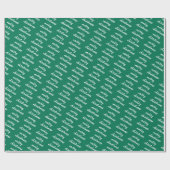 Custom Elegant Pine Tree Green Merry Christmas Geschenkpapier (Flach)