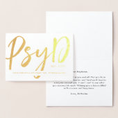 Custom Elegant PsyD Doctor of Psychology Modern Folienkarte (Anzeige)