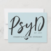 Custom Elegant PsyD Doctor of Psychology Modern Karte (Vorderseite)
