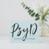 Custom Elegant PsyD Doctor of Psychology Modern Karte (Stehend Vorderseite)