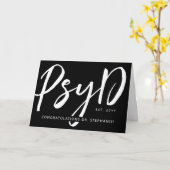 Custom Elegant PsyD Doctor of Psychology Modern Karte (Gelbe Blume)